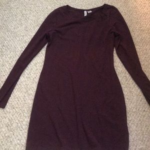 Maroon bodycon dress